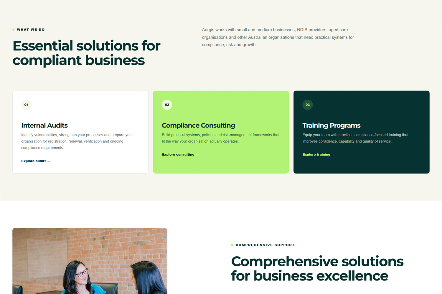 Aurgis website presentation