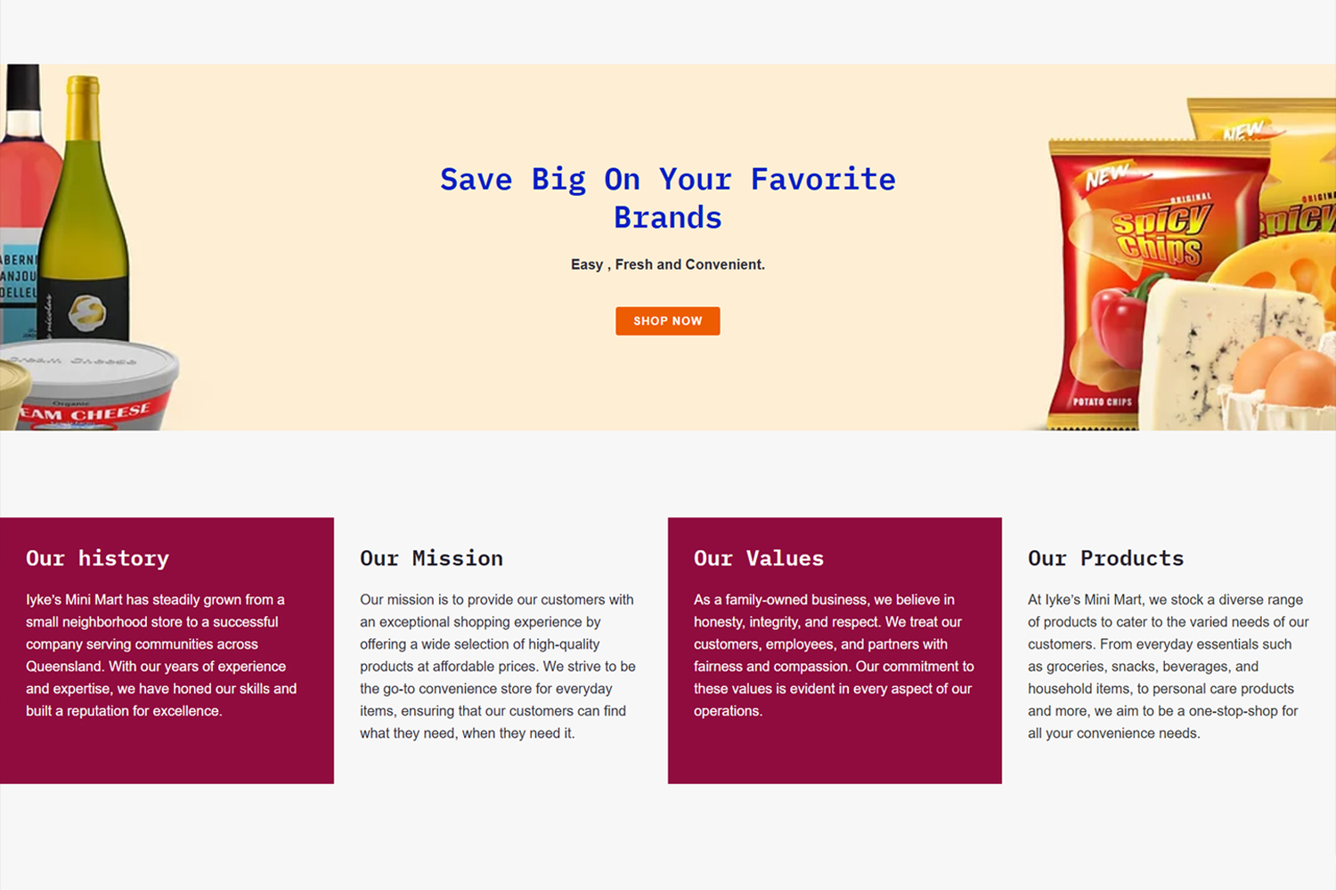 Iyke's Mini Mart website