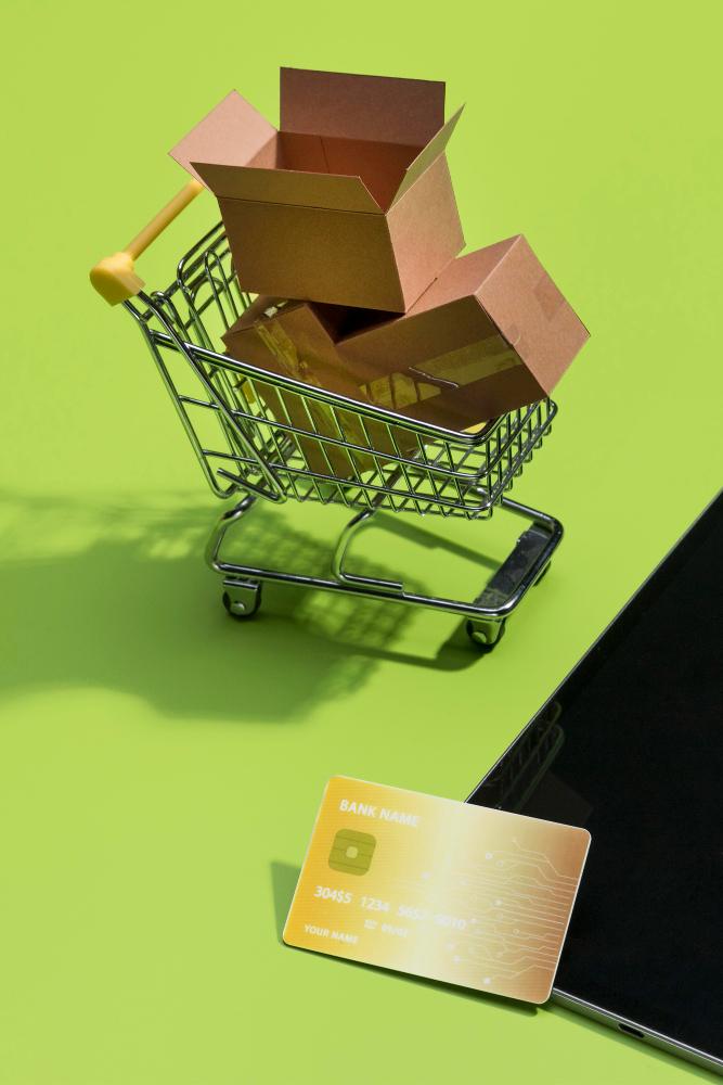 Customer completing a retail payment at a checkout